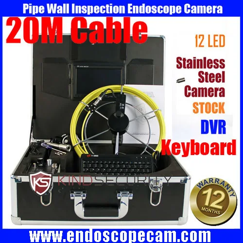 30M waterproof Drain Sewer Inspection Video Camera pipe Industrial Video camera Inspection Endoscope camera with SD
