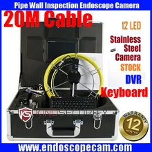 30M waterproof Drain Sewer Inspection Video Camera,pipe Industrial Video camera, Inspection Endoscope camera with SD card DVR