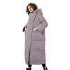 Зимняя женская куртка KJMYYX, новинка 2022, утепленная длинная парка с капюшоном, Женское зимнее пальто, теплая куртка, женские пальто, верхняя одежда ► Фото 2/5