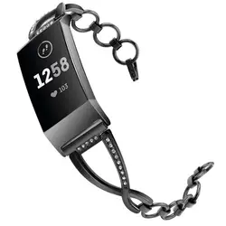 Удобный ремешок для часов из нержавеющей стали браслет Смарт-часы замена ремешок для Fitbit Charge 3 3B10