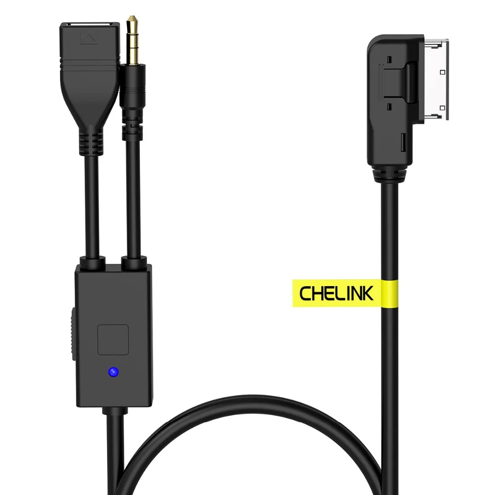 CHELINK медиа в AMI MDI стерео 3 5 мм аудио и флеш накопитель USB с гнездовым адаптером Aux