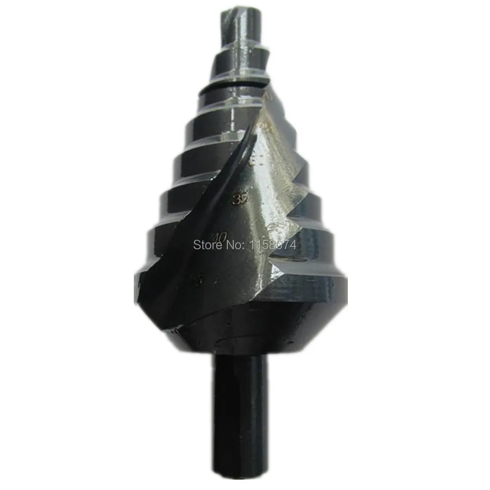 10 45MM 9 Sizes Nitriding Spiral Step Drill Bit Increment Drilling