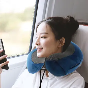 

Travel Pillow 100% Pure Memory Foam Neck Pillow, Comfortable & Breathable Cover - Machine Washable, Airplane Travel Kit 4 Colors