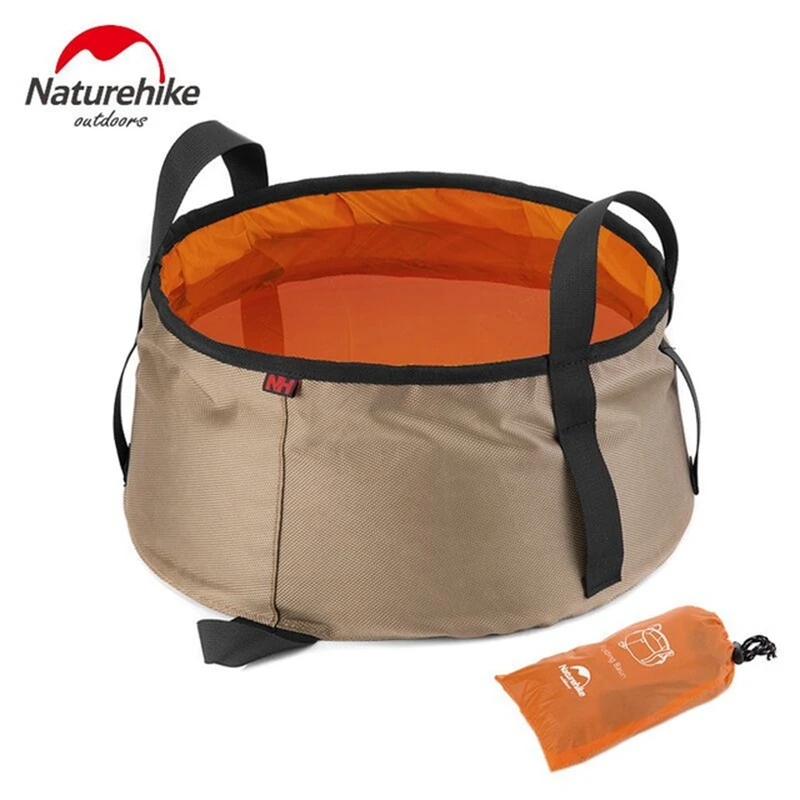 NatureHike 10L умывальник для воды Сверхлегкий портативный Открытый нейлоновый складной мешок для мытья ног для ванной Походное оборудование дорожные наборы
