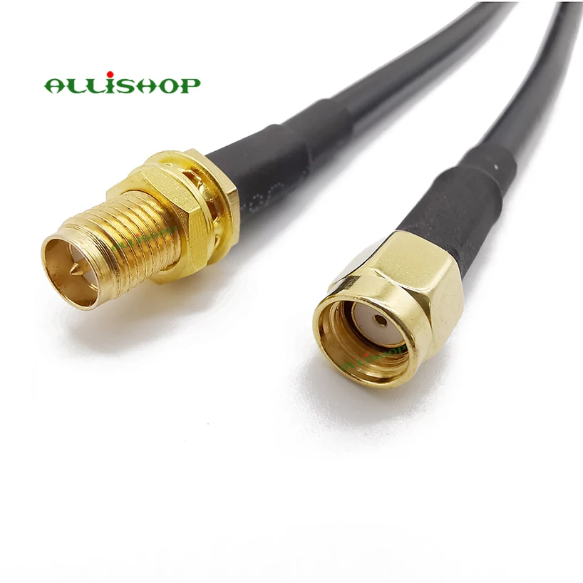 Rf coaxail кабель RP sma female и SMA male Удлинительный Кабель RG 58 50 Ом 3 метра для