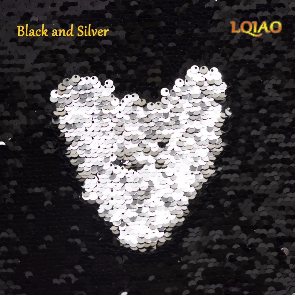 Black  Silver Sequin Faric-001