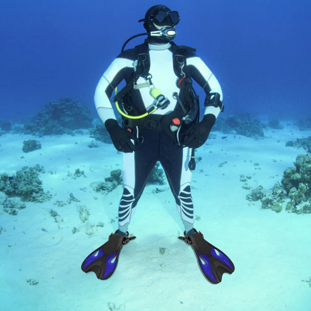 Открытой пяткой ласты Регулируемый ластах взрослых подводное плавание ноги Флиппер Детские ласты для плавания акваланг для подводного плавания оборудования