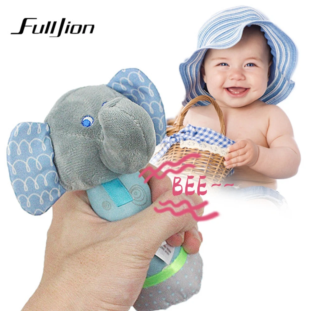 

Fulljion Baby Rattles Mobiles Elephant Stroller Toys For Baby Comfort Toddler Stuffed Animal Infant Educational Musical Bed Bell