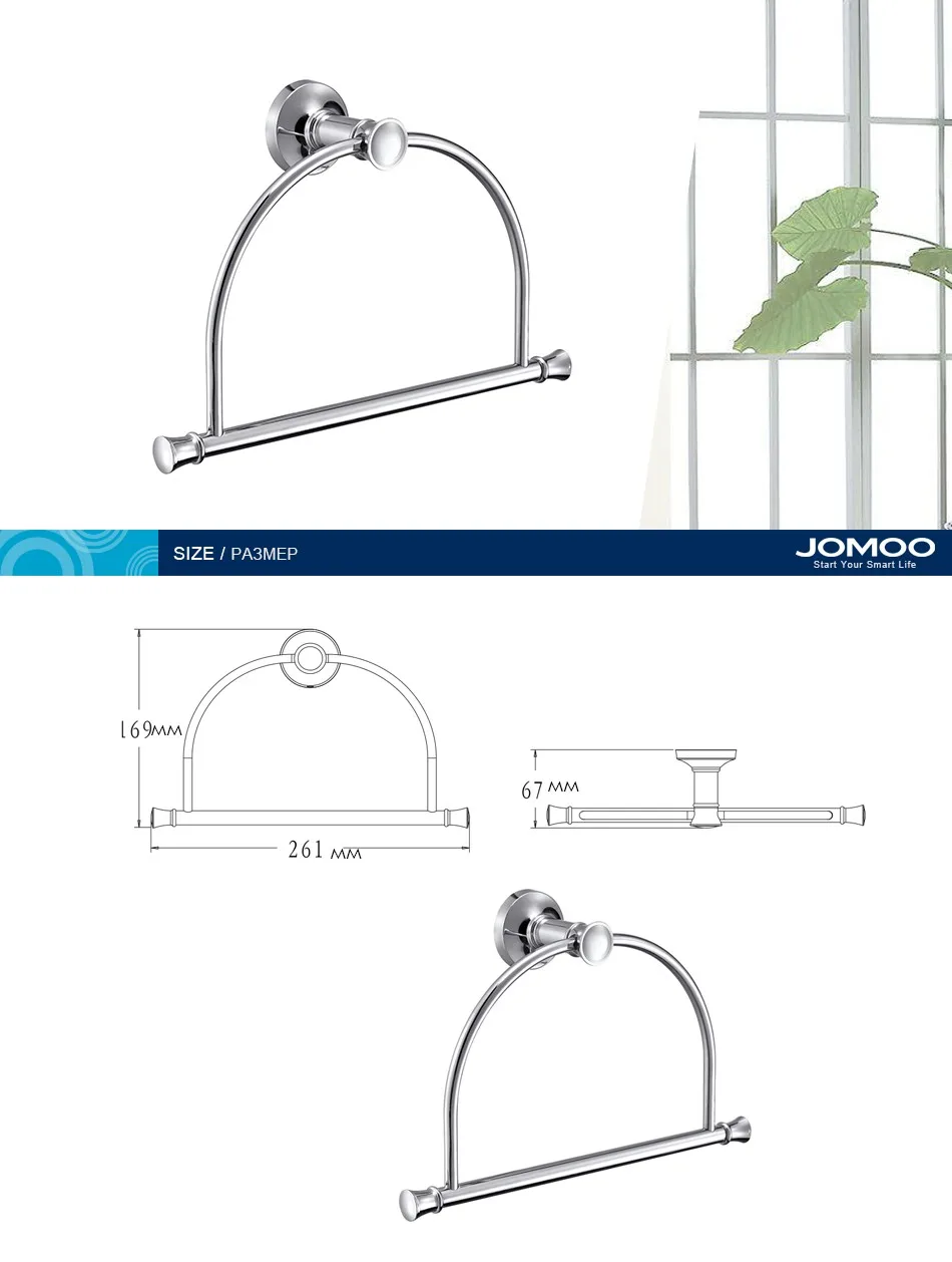 JOMOO настенное кальцо для полотенца все для ванной комнаты аксессуары держатель для полотенца с хромом покрытием вешалка для полотенец