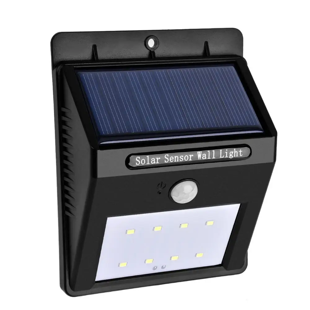 Новый ABS 8LED стены открытый солнечный свет двор лампы инфракрасный человеческого