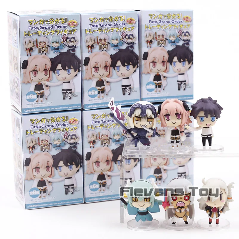 

Fate/ Grand Order Jeanne D'Arc Alter Olgamally Fujimaru Ritsuka Kiyohime Artila Astolfo Mini Q Version Figures FGO Toys 6pcs/set