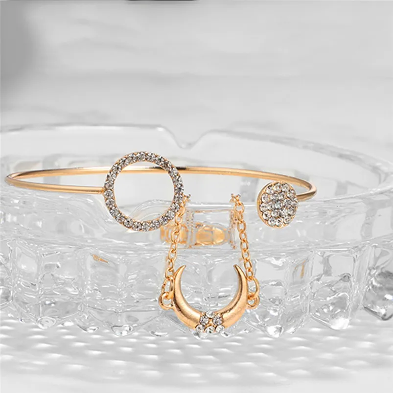 new Simple design 4PCS Stylish Multiple Layers Elegant Female Pendant Ladies Jewelry Alloy Bracelet Valentine's Day gift F14 (7)