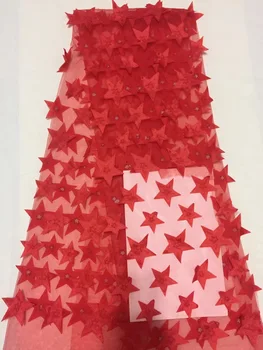 

2018 New style French net lace fabric 3D flower African tulle mesh lace fabric high quality african lace fabric CD21271