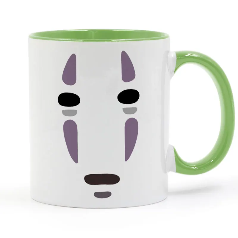 No-Face человек из угрюмой Кружка Кофе Молоко творческая керамическая кружка DIY подарки Домашний декор кружки 11 унций T1148 - Цвет: GREEN