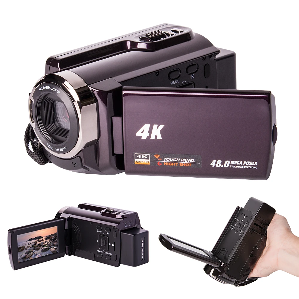 

Centechia 3.0 inch 4K Wifi Wireless CMOS Digital DSLR Camera DV Camcorder Video Recorder 24MP HD 1080P Camera For home travel