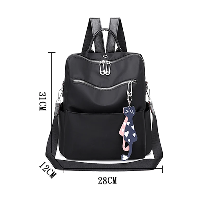 

New Ladies Oxford Cloth Fashion Multi-Function Backpack Large Capacity Girls Campus Bag Women Portable Travel Shopping Bag