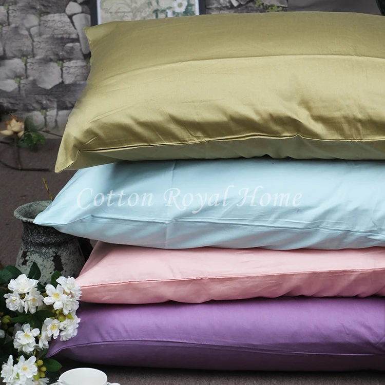 

80s Egyptian cotton satin solid color envelope pillowcase 48*74cm