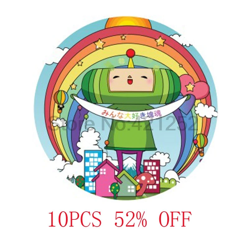 

Katamari Damacy glass cabochon dome pendant necklace keyring bookmark cufflink earring