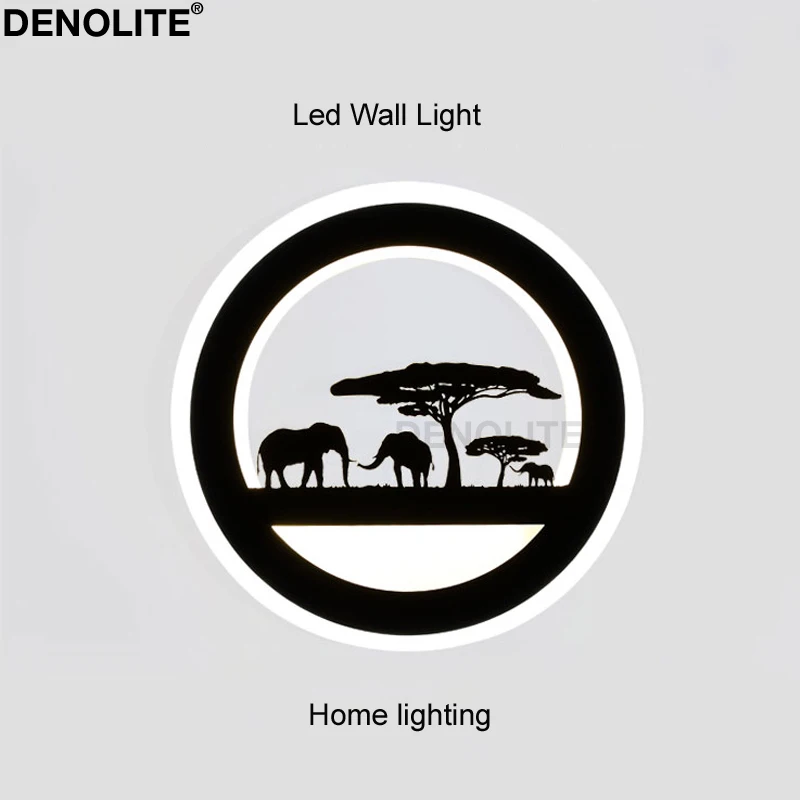 DENOLITE 33W черная светодиодная настенная лампа Dia28cm 110 240V креативная карта настенные
