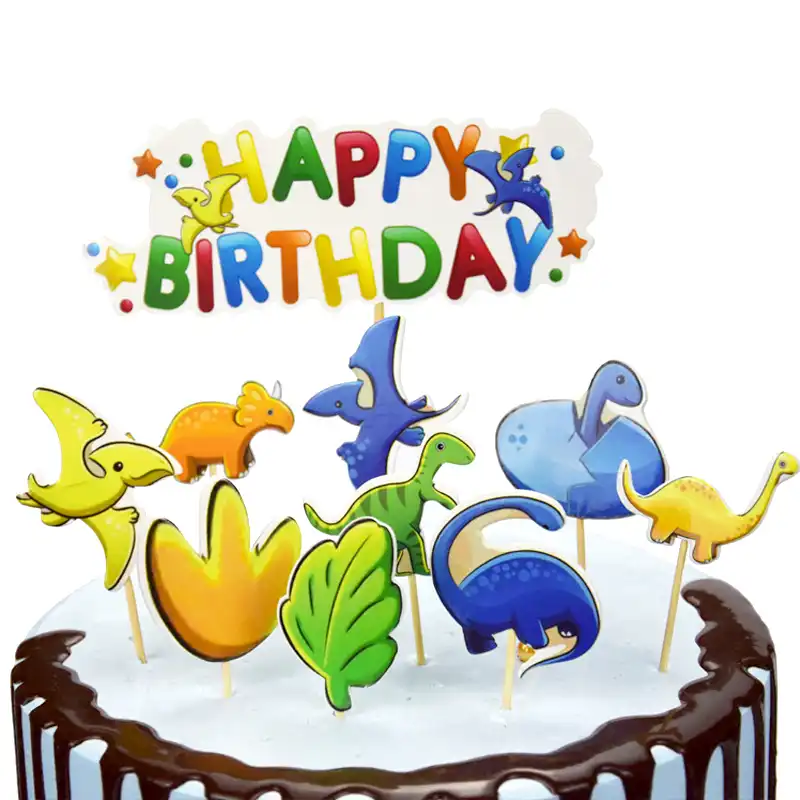 baby shower ni/ño decoracion cumplea/ños adornos dinosaurios tarta infantil topper 6 Piezas Selva Safari Animal Cupcake Toppers Selecciones Zoo Animal Cake Toppers Selecciones para Ni/ños Fiesta