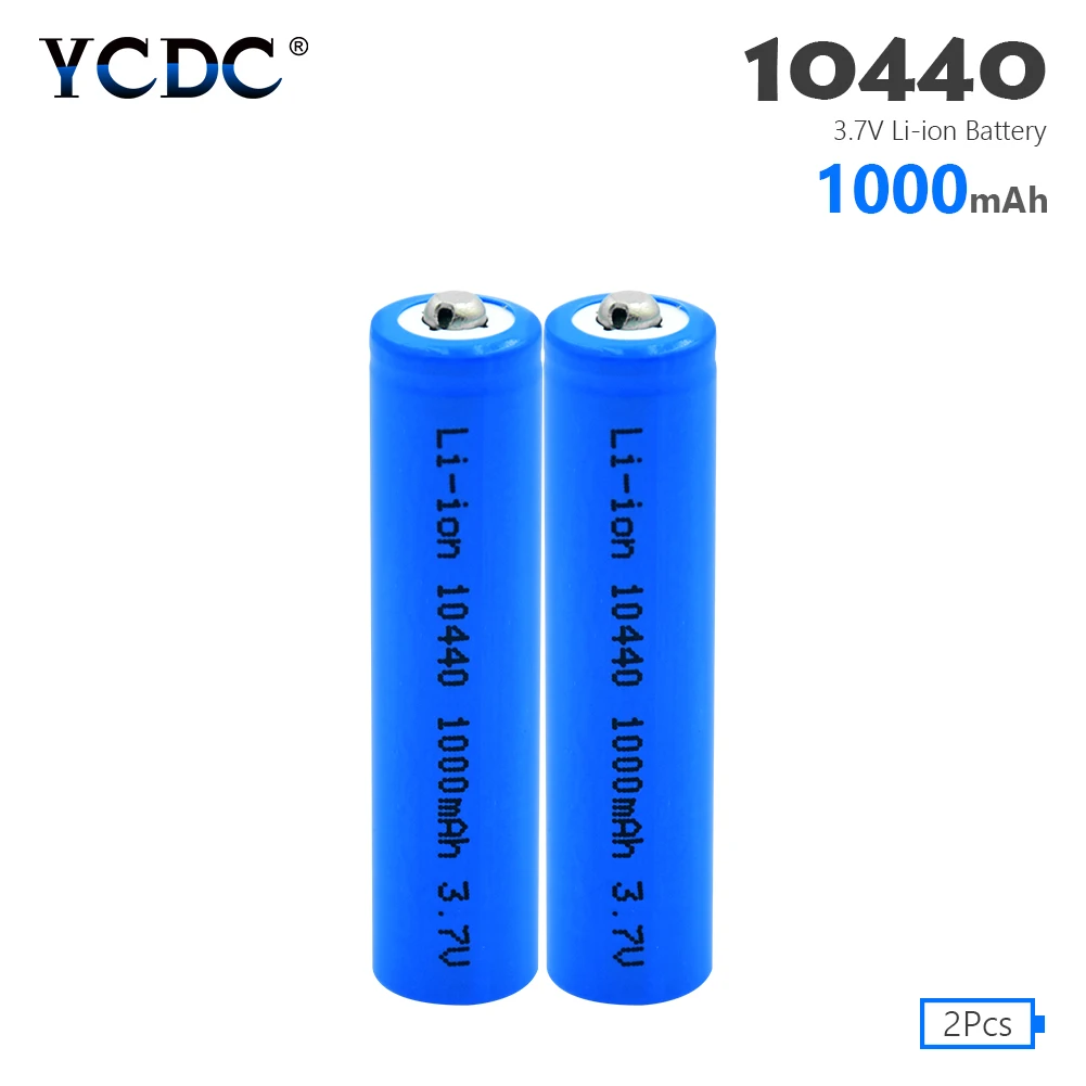 

1/2/4 Pcs 2019 New 3.7V Volt 1000mAh 10440 Lithium-ion Lithium Li-ion Batteries Replacement Cells For Torch Electric Razor Mouse