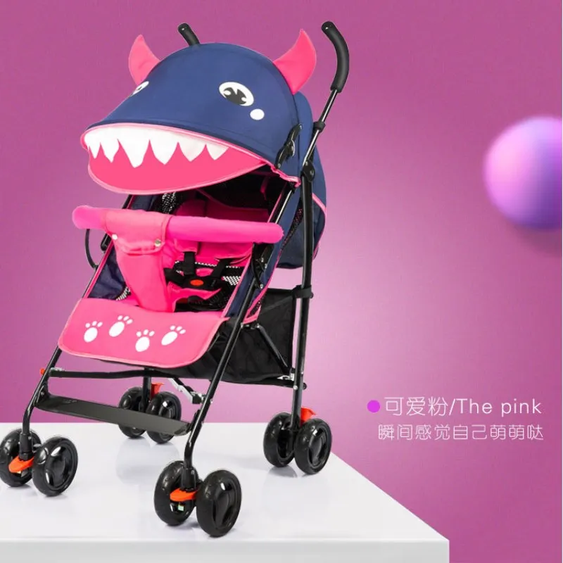 

baby strollers ultra-lightweight folding can sit can lie Convenient folding Cartoon shape Lovely strollers free shipping