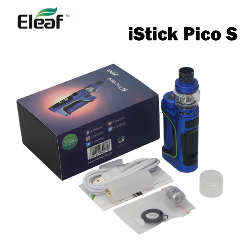 Электронная сигарета Eleaf iStick Pico S 100 Вт испаритель с аккумулятором 6 5 мл ELLO VATE и Avatar