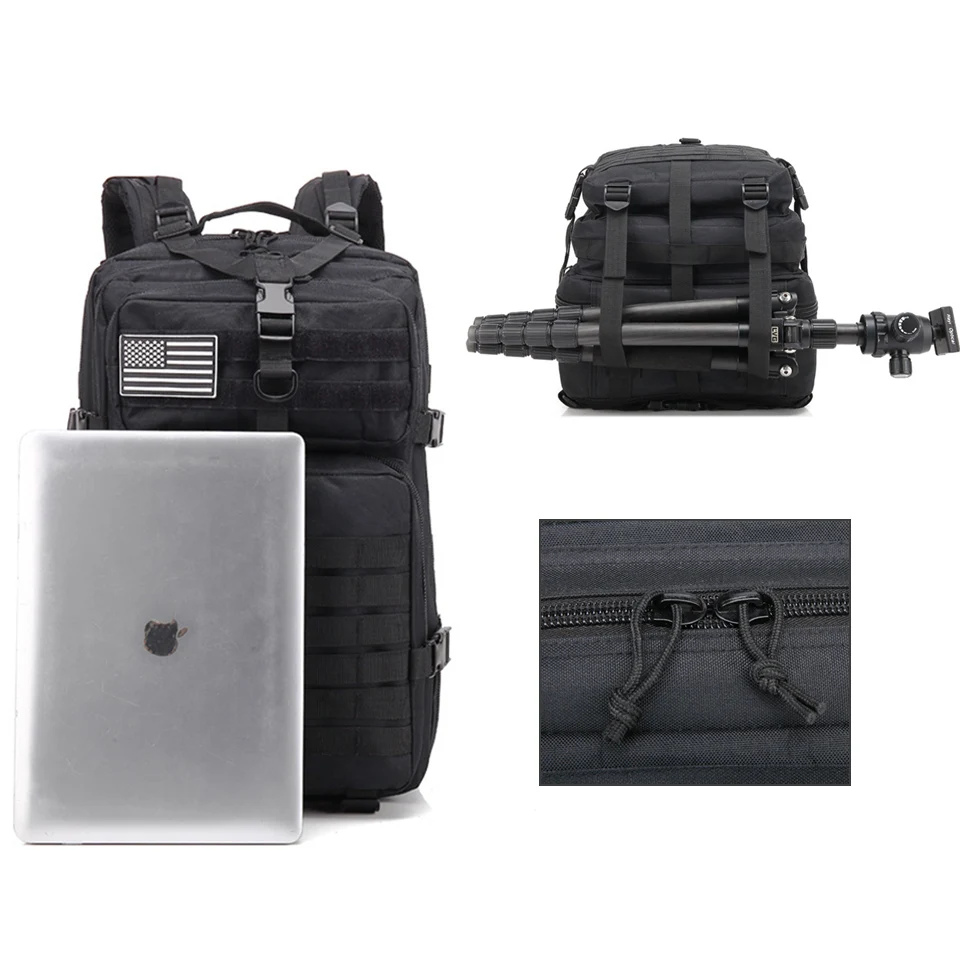 Online Outdoor Sport Rucksäcke Militärische Taktische Rucksack Flagge Patch Armee Rucksack Camping Große Bagpack 3P Wasserdicht Molle Taschen Packs
