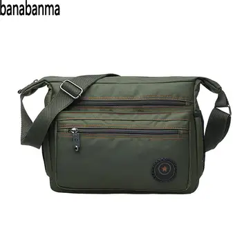 

PinShang Men handbag Nylon Fashionable Single-shoulder Bag Casual Travel Waterproof Large Capacity Bag For Men 2018 ZK40