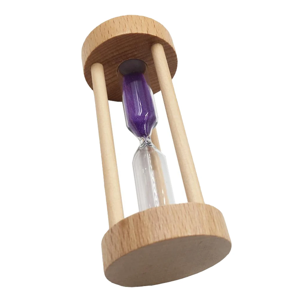 1Pcs 3minutes Wooden Frame Colorful Hourglass Sandglass Sand Clock Timers Kitchen Egg Cooking Timer Counts Watch