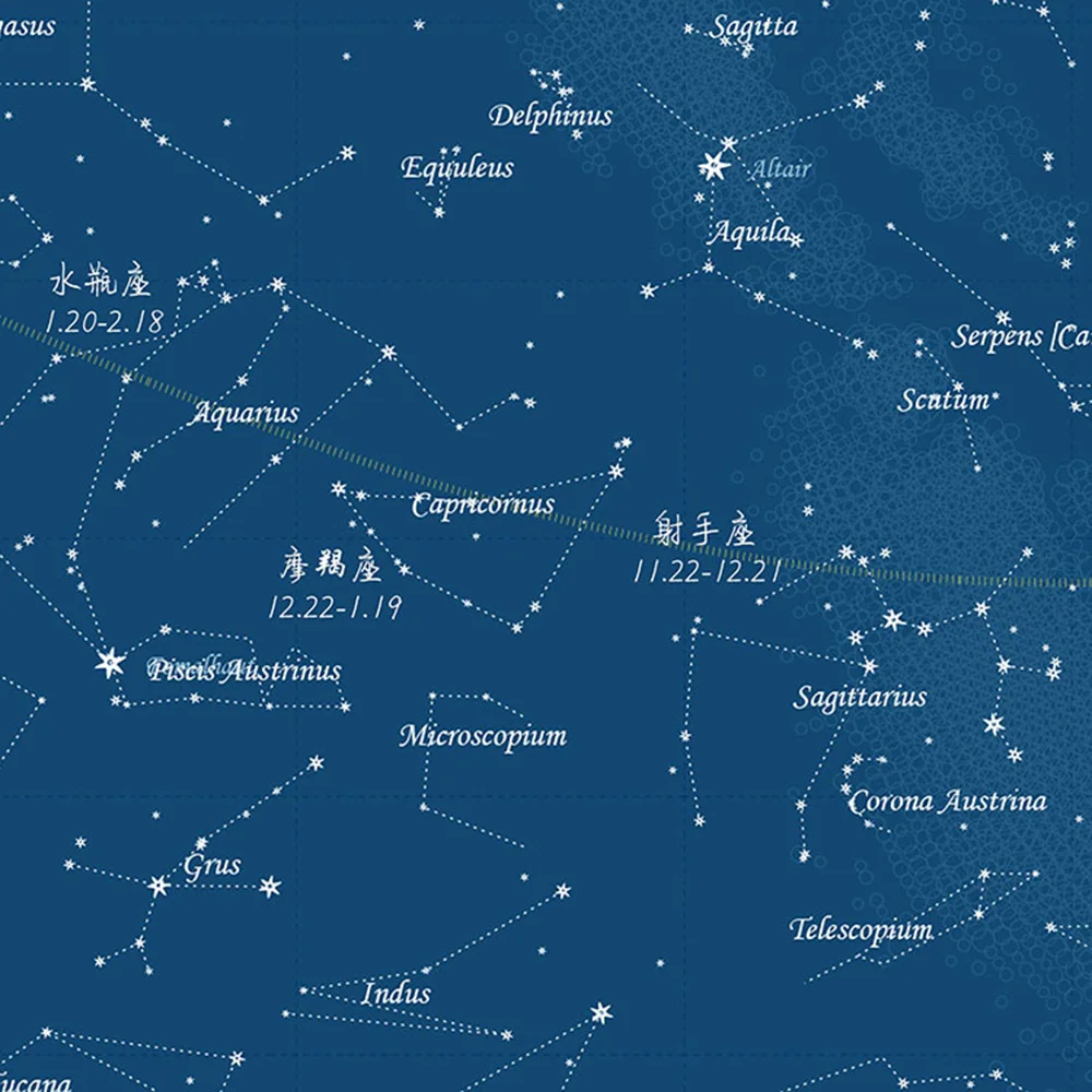 Ночное небо созвездия Звезда карта декоративные картины диаграмма плакат для украшения дома