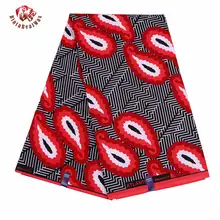 Анкара африканская полиэфирная восковая ткань с принтами новая bintarealwax Высококачественная 6 ярдов африканская ткань для вечерние платья FP6106