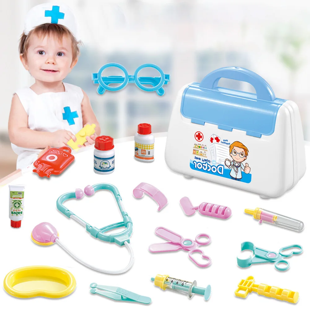 

15pcs Development Medical Durable Game Doctor Toy Sets Dentist Medicine Box Unisex Pretend Play Kids Gift Electronic Stethoscope