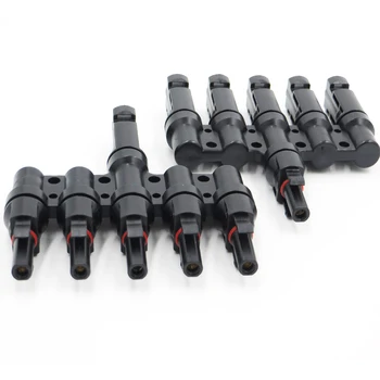 

1Pairs x 5T Connector male and female, 5 Branch Solar Panel Connector used for Solar module parallel connection IP67 TUV