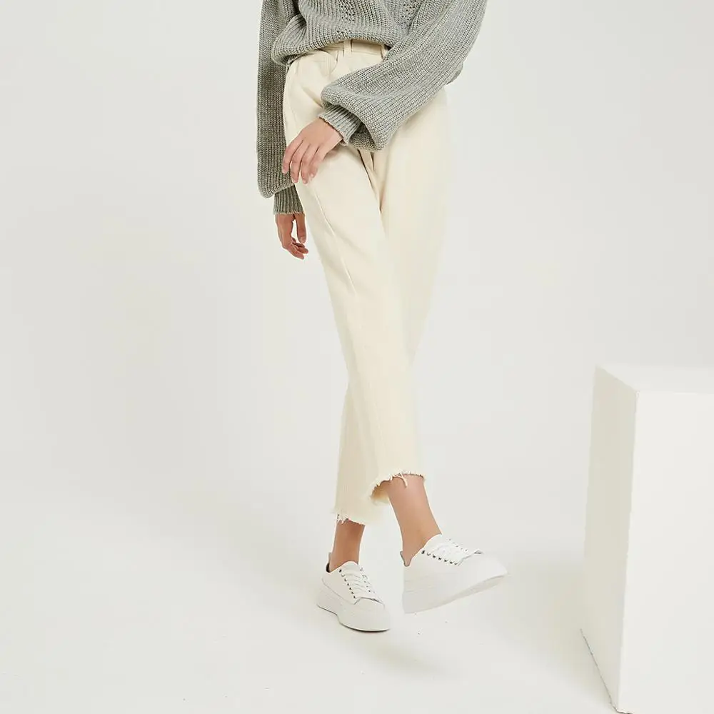  Wixra 2019 New Stylish Solid Casual Women's Pants High Waist Pockets Long Trousers Spring Autumn La