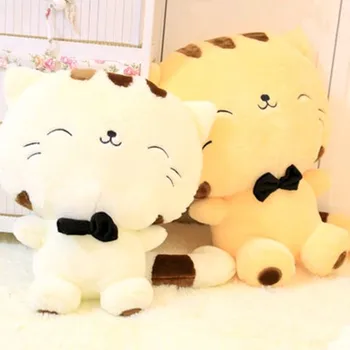 

25CM Cute Cat with Bow Plush Dolls Toys Gift Stuffed Soft Doll Cushion Sofa Pillow Christmas Birthday Gift Party Decor Kids