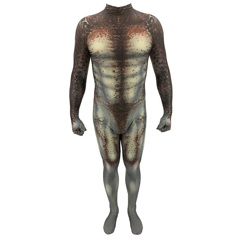 

2019 Mens Boys Predator Cosplay Costumes 3D Printed Lycra Spandex Movie The Predator Halloween Zentai Jumpsuit Suit Bodysuits