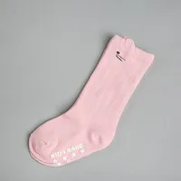 Cute Cat Design Anti Slip New Born Knee High Baby Socks Girls Kids Leg Warmers 4