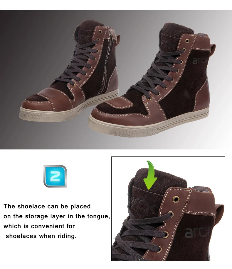 ARCX/ботинки в байкерском стиле из водонепроницаемой коровьей кожи; ботинки для верховой езды; Мужская Уличная Повседневная обувь; дышащая защитная обувь для мотокросса