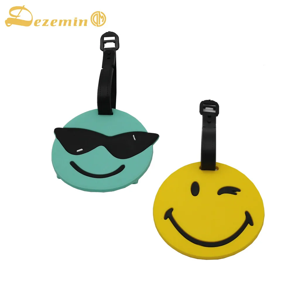 DEZEMIN Emoji Cute Luggage Tags for Travel Suitcase BagsTravel