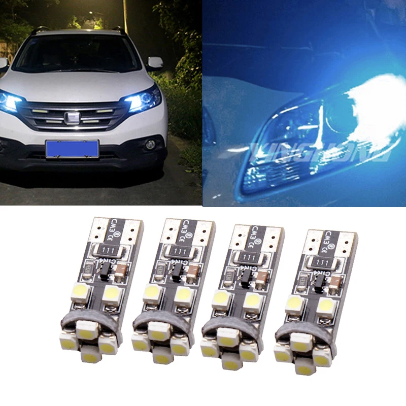 4 шт. T10 8SMD Автомобильные светодиодные клиновидные лампы Canbus боковые лампочки W5W 501