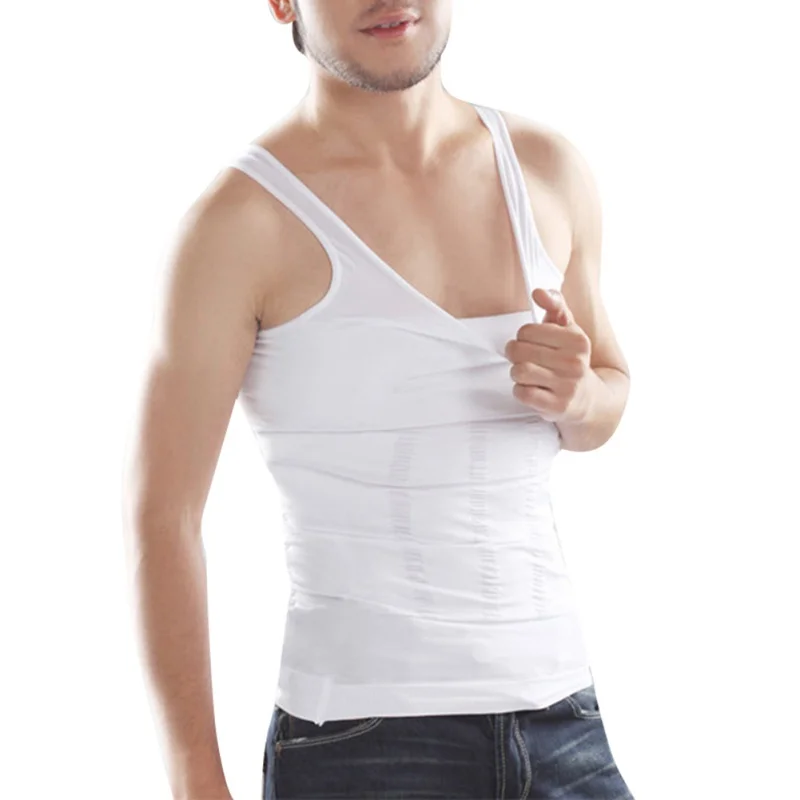 

Men Shaper Vest Body Slimming Tummy Belly Waist Girdle Shirt Shapewear Underwear