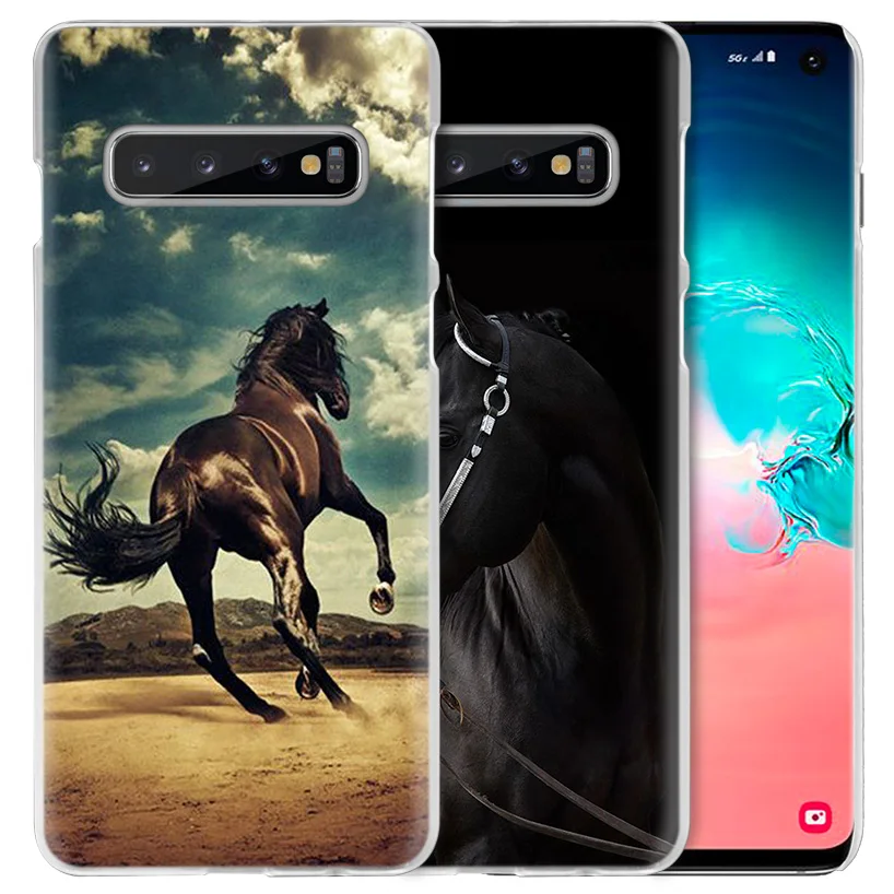 Horse чехол в виде животного для samsung Galaxy S10 5G S10e S9 S8 M30 M20 M10 J4 J6 плюс J8 Note 8 9 чистой твёрдой ПВХ чехол для телефона Fundas