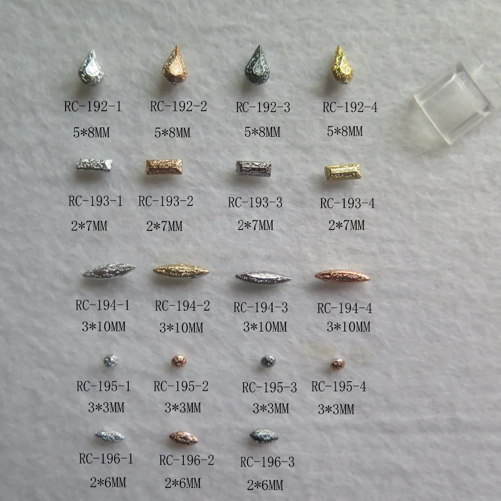 

200pcs/bag Nail Resin Decoration Lovely Hot Drop Rectangle Round Shape Deco Nail Art Decorations RC194