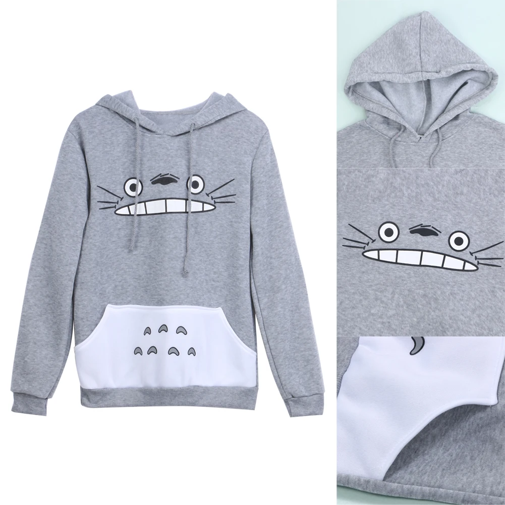  Hot Sale Autumn Fashion Men Women Cartoon Totoro Hoodie Sweatshirt Unisex Pullover Sweatshirt Sprin