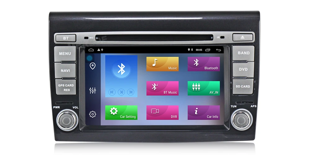 Sale MEKEDE HD Car Multimedia Player Android 9.1 GPS 2 Din Stereo System For Fiat Bravo 2007-2012 4 Core 2GB RAM Radio am fm Wifi USB 14