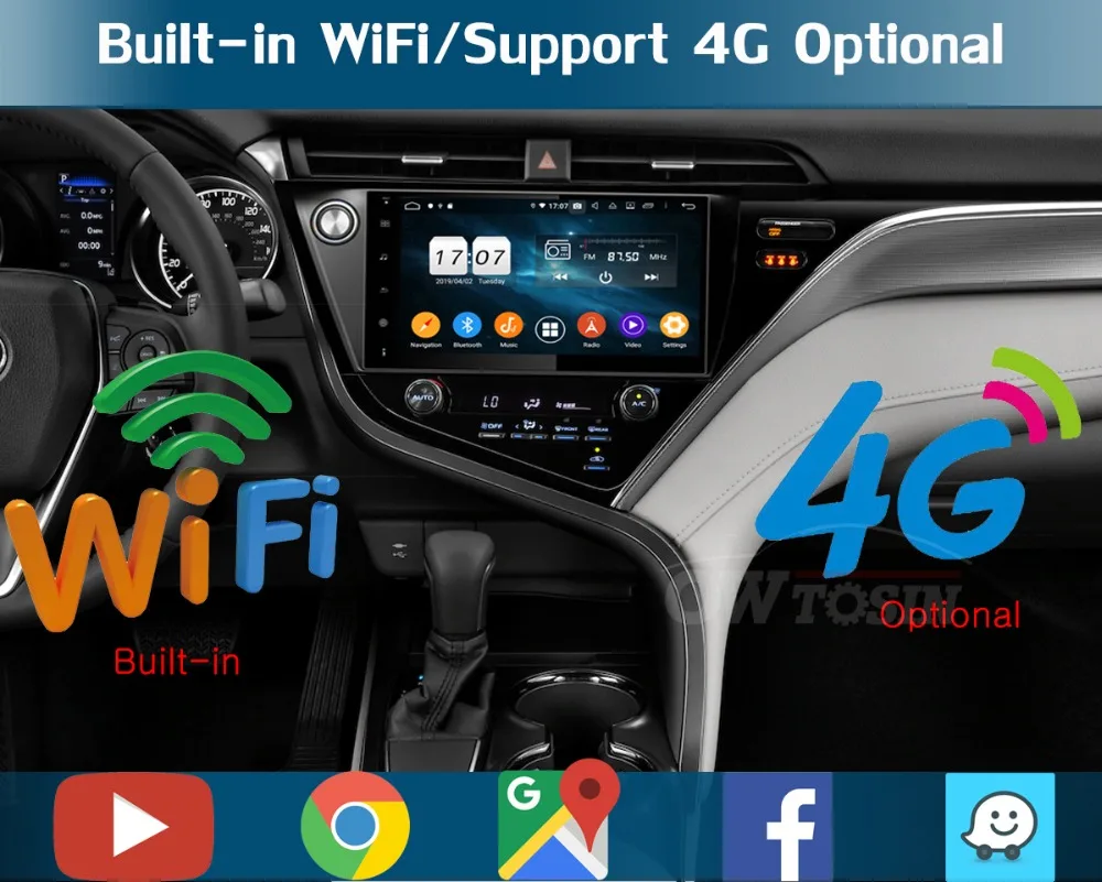 10," ips 8 ядерный 4 Гб ОЗУ 64 Гб ПЗУ Android 9,0 Автомобильный DVD Радио gps Navi для TOYOTA CAMRY DSP CarPlay Parrot BT стерео