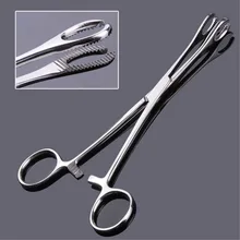 Plata Nueva Ombligo Lengua Oreja Septum Labio Nariz Alicate Pinza Abrazadera de Acero Body Piercing Tool EQ8877