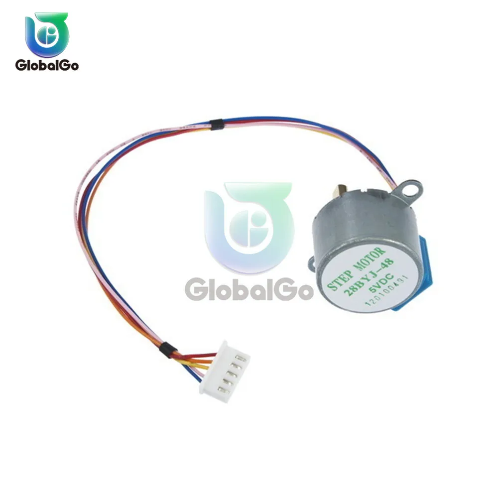 Мини шаговый двигатель постоянного тока 28BYJ 48 DC5V DC12V 4 фазы DC редукторный ULN2003