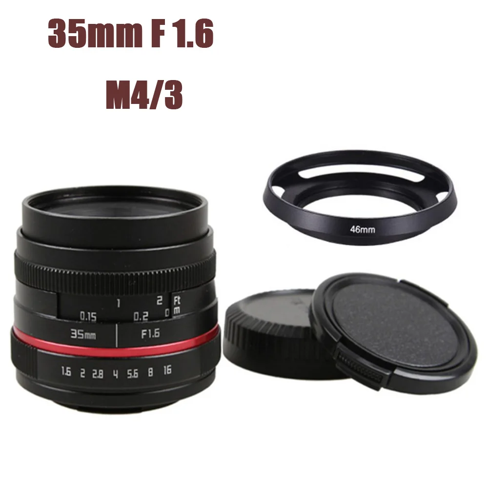 Ручной широкоугольный объектив 35 мм F1.6 для Olympus Panasonic Micro 4/3 M4/3 EP5 GH4 GX7 GX8 GX85 с